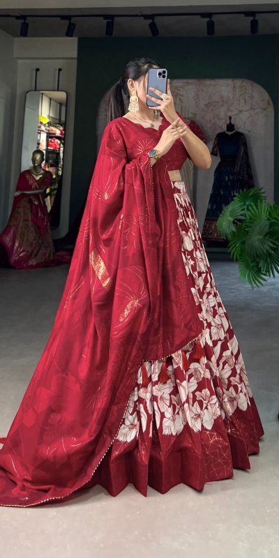 LNB 1213 Red in Tasar Silk Designer Work Lehenga Choli . Wedding, Party, Festive, Events, Special Price ₹2449. Delivery 4-6 Working Days. Shop now. | Lehenga, Bollywood Lehenga, Creative Lehenga, Designer Lehenga, Embroidered Lehenga, Party Wear Lehenga