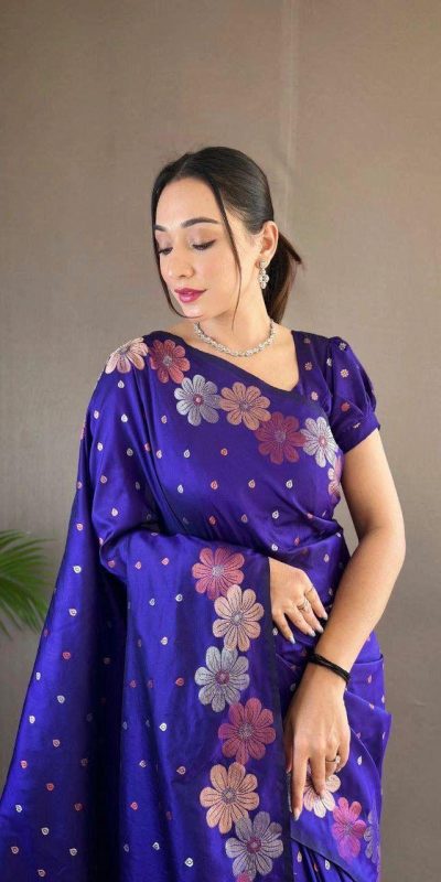 KP 6003 Royal Blue Soft Lichi Silk Cloth Lace Work & Lace Border Saree in Best Price ₹1399. Delivery 4-6 Working Days. Shop now. | Designer Sarees, Embroidered Sarees, Sarees, Bollywood Sarees, Creative Sarees, Ethnic Saree, Modern Digital sarees, Party Wear Sarees