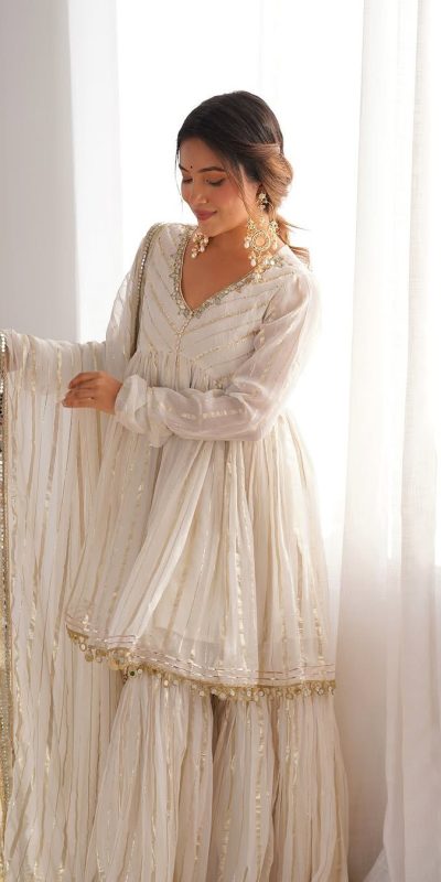 SRK 5300 White Mal Chanderi With Lace Work & Mirror Work Salwar Suit . Get it for ₹2099. Delivery 4-6 Working Days. Shop now. | Casual Suits, Jump Suits, Tops & Bottoms, Track Suits, Salwar suit, Creative suits, Designer Suits, Palazzo Suits, Party Wear Suits, Patiala Suits, Straight Suits, Trendy Wear