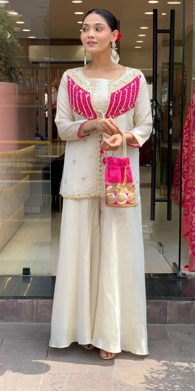 NSR 869 White Roman Silk Salwar Suit Perfect for Wedding, Party, Ethnic Day, Traditional Day, Housewarming . Now at just ₹1899. Delivery 4-6 Working | Casual Suits, Jump Suits, Tops & Bottoms, Track Suits, Salwar suit, Creative suits, Designer Suits, Palazzo Suits, Party Wear Suits, Patiala Suits, Straight Suits, Trendy Wear