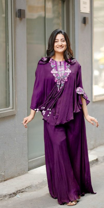 Wine Chinon Sequence Salwar Suit