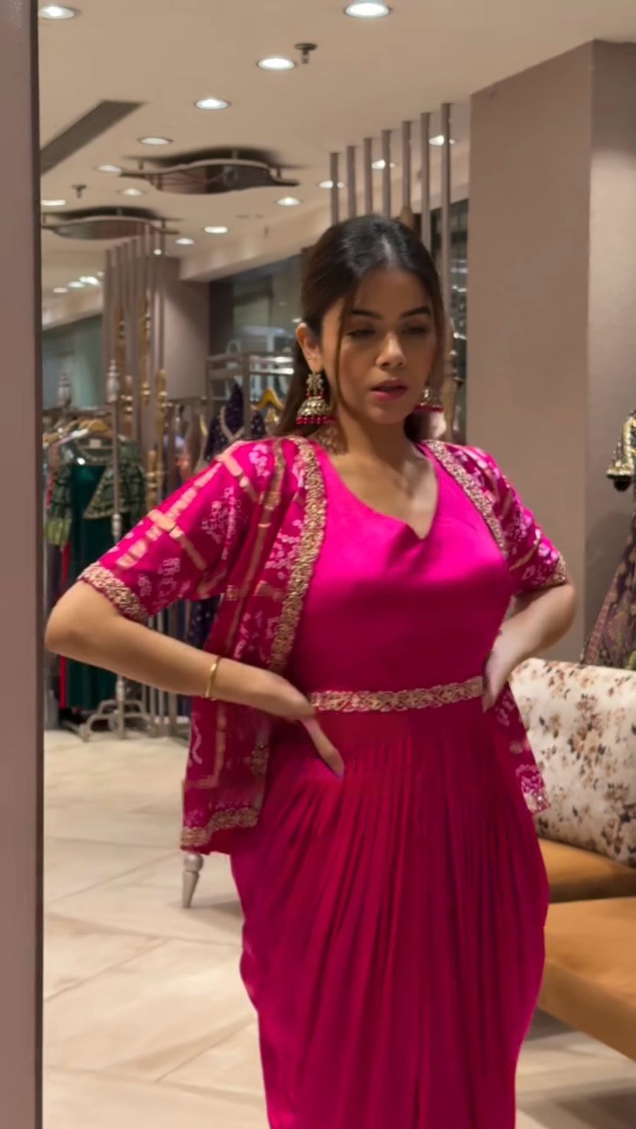 LG 2011 Pink Printed Chinon Dhoti Suit Perfect for Wedding, Party, Family Gatherings, Lohri, Durga Puja . Get it for ₹1799. Delivery 4-6 Working Days | Jump Suits, Salwar suit, Casual Suits, Creative suits, Designer Suits, Palazzo Suits, Party Wear Suits, Patiala Suits, Straight Suits