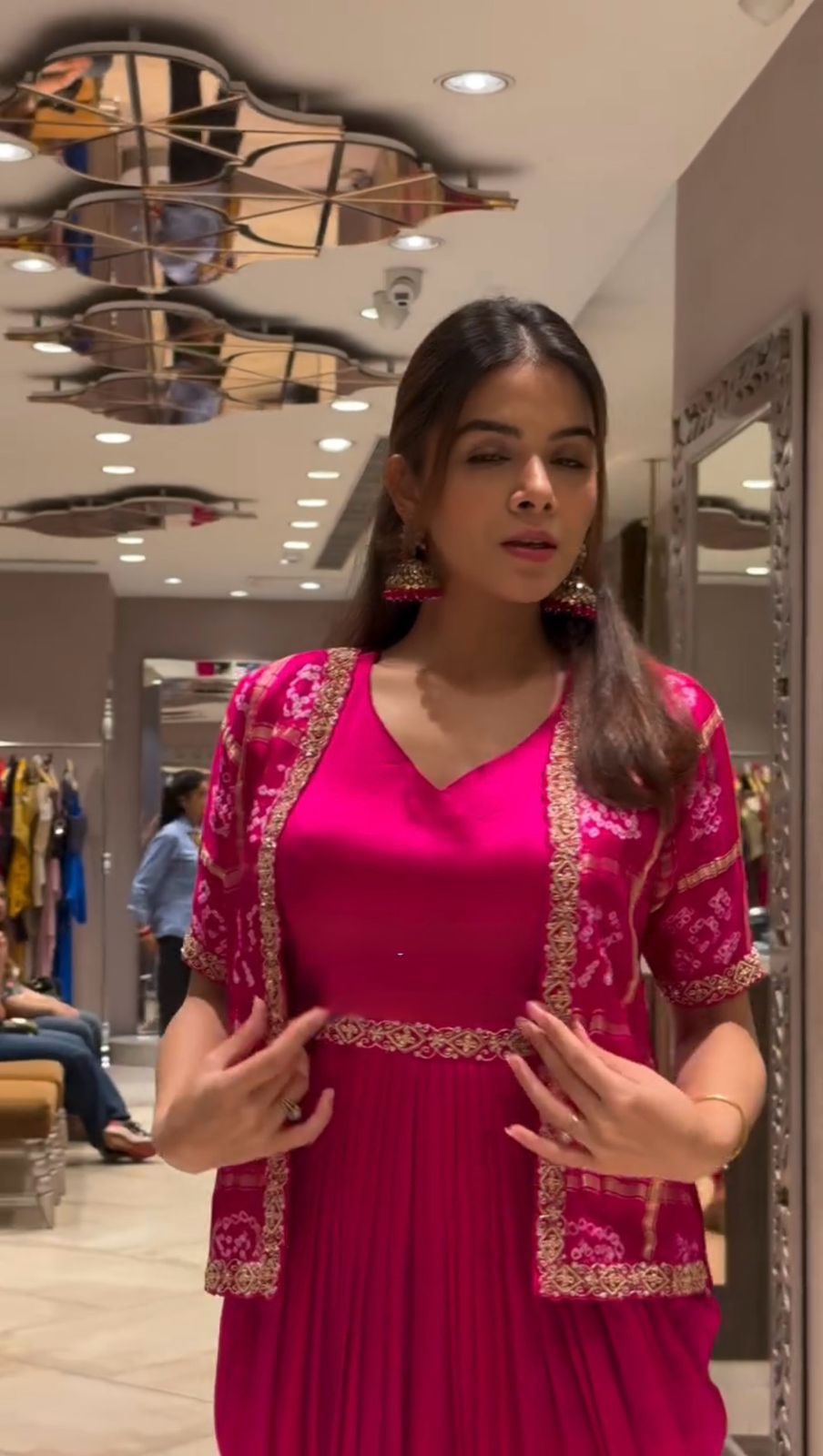 LG 2011 Pink Printed Chinon Dhoti Suit Perfect for Wedding, Party, Family Gatherings, Lohri, Durga Puja . Get it for ₹1799. Delivery 4-6 Working Days | Jump Suits, Salwar suit, Casual Suits, Creative suits, Designer Suits, Palazzo Suits, Party Wear Suits, Patiala Suits, Straight Suits