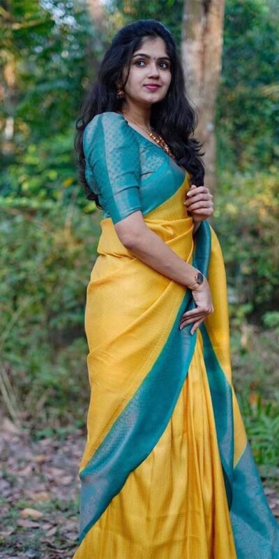 KP 5059 Yellow Color Soft Lichi Silk Cloth. Saree with Designer Work. Get it for ₹1449. Delivery 4-6 Working Days. Shop now. | Designer Sarees, Embroidered Sarees, Sarees, Bollywood Sarees, Creative Sarees, Ethnic Saree, Modern Digital sarees, Party Wear Sarees