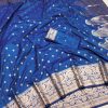 Blue Soft Banarasi Silk Zari Lace Work Saree