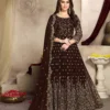  FC 94001 Brown Color Georgette Multi Thread Zari Stich Anarkali Suit Wedding, Party, Festive events, etc. Expected Delivery  4-6 Working Days @2399/- | Anarkali Suits, Bollywood Anarkali, Creative-Anarkali, Designer Anarkali, Embroidered Anarkali, Party Wear Anarkali