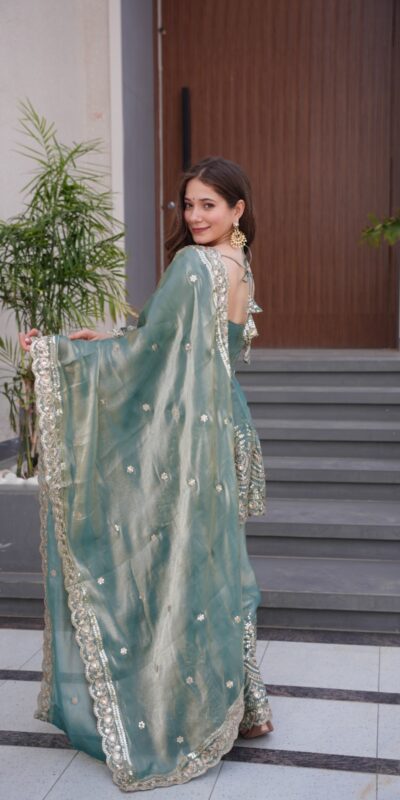 FC SSC 658 Firozi Fendy Satin Silk Gown Perfect for Wedding, Party, Karwa Chauth, Family Gatherings, Holi – . Now at just ₹2999. Delivery 4-6 Working | Lehenga, Bollywood Lehenga, Creative Lehenga, Designer Lehenga, Embroidered Lehenga, Party Wear Lehenga