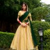 Green Kanchipuram Zari Lace Work Lehenga Choli