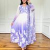 ZF 431 Lavender Faux Georgette Gown with Embroidery Work & Digital Print. Best Price ₹2049. Delivery 4-6 Working Days. Shop now. | Jump Suits, Salwar suit, Casual Suits, Creative suits, Designer Suits, Palazzo Suits, Party Wear Suits, Patiala Suits, Straight Suits