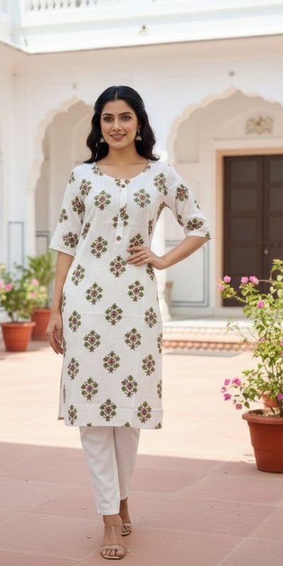 Mahandi Rayon Print Kurti