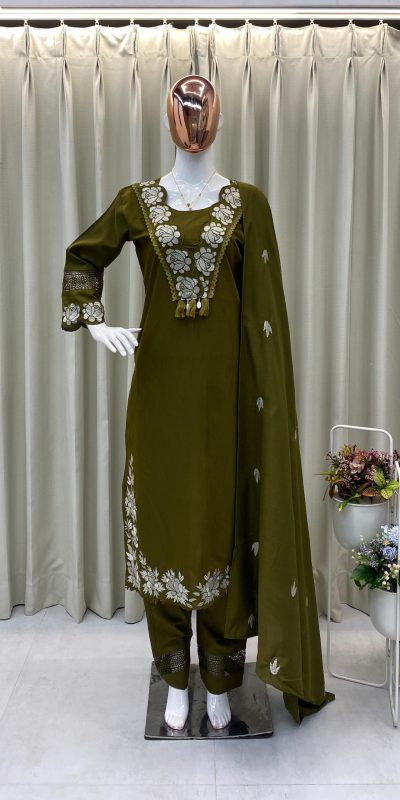 Mahendi Rayon Embroidery Salwar Suit