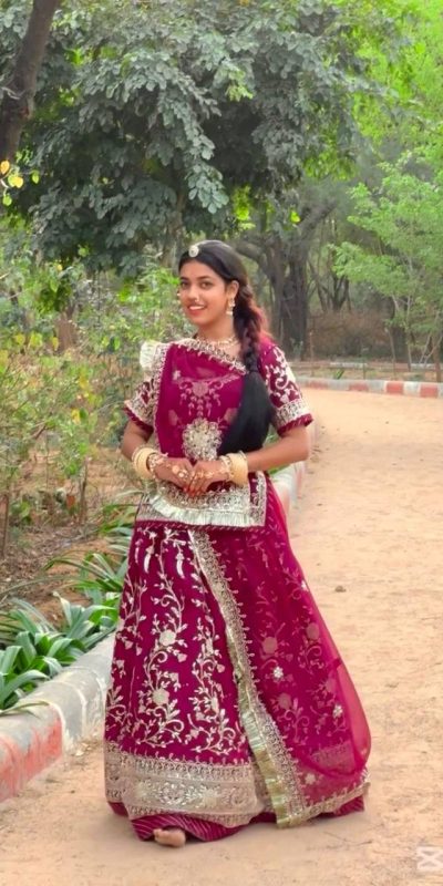 Maroon Fox Georgette Embroidery Work Lehenga Choli