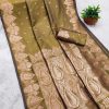 Mehendi Banarasi Silk Zari Work Saree
