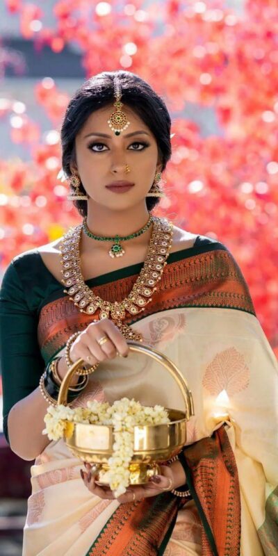 KP 5003 Off White Soft Lichi Silk Saree Perfect for Wedding, Party, Family Gatherings, Pooja, Sangeet – . Best Price ₹1449. Delivery 4-6 Working D | Designer Sarees, Embroidered Sarees, Sarees, Bollywood Sarees, Creative Sarees, Ethnic Saree, Modern Digital sarees, Party Wear Sarees