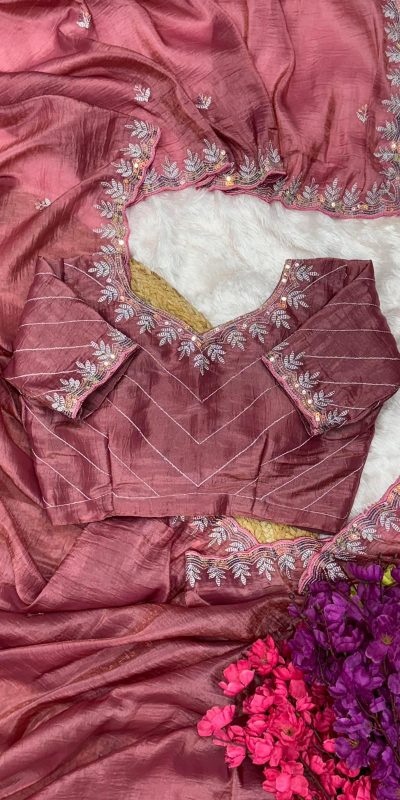 AC COCKTAIL Onion Gold Crush Saree Perfect for Wedding, Party, Engagement, Cultural Events, Pongal – . Available at ₹2149 only. Delivery 4-6 Working Day | Designer Sarees, Embroidered Sarees, Sarees, Bollywood Sarees, Creative Sarees, Ethnic Saree, Modern Digital sarees, Party Wear Sarees