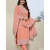 Peach Vichitra Embroidery Work Salwar Suit