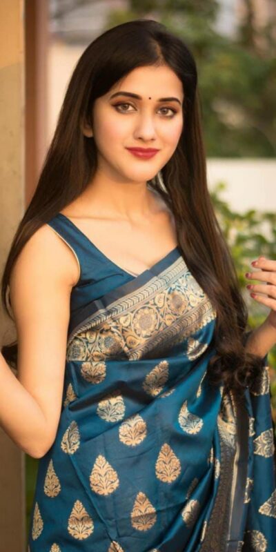 KPR 097 Peacock Blue Color Soft Lichi Silk Saree with Lace Work & Lace Border. Get it for ₹1299. Delivery 4-6 Working Days. Shop now | Designer Sarees, Embroidered Sarees, Sarees, Bollywood Sarees, Creative Sarees, Ethnic Saree, Modern Digital sarees, Party Wear Sarees