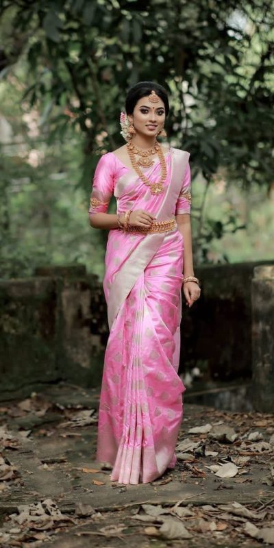KPR 092 Pink Color Soft Lichi Silk Saree with Lace Work & Lace Border. Get it for ₹1299. Delivery 4-6 Working Days. Shop now. | Designer Sarees, Embroidered Sarees, Sarees, Bollywood Sarees, Creative Sarees, Ethnic Saree, Modern Digital sarees, Party Wear Sarees