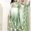 Pista Faux Georgette Digital Print Gown