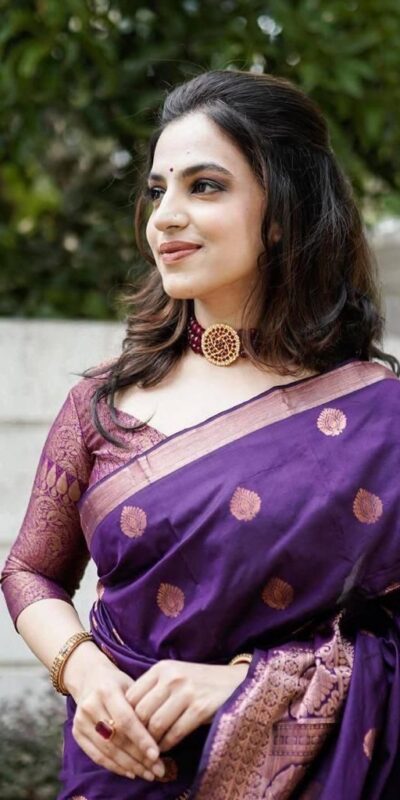 KPR 128 Purple Color Soft Lichi Silk Saree with Lace Work & Lace Border. Get it for ₹1349. Delivery 4-6 Working Days. Shop now. | Designer Sarees, Embroidered Sarees, Sarees, Bollywood Sarees, Creative Sarees, Ethnic Saree, Modern Digital sarees, Party Wear Sarees