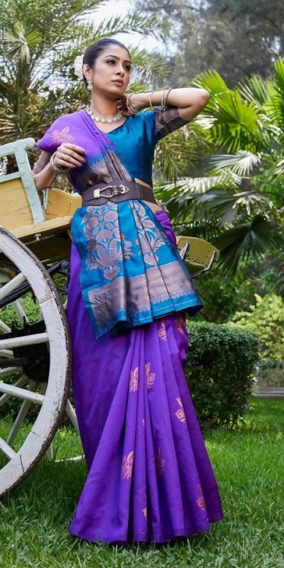KPR 257 Purple Soft Lichi Silk Saree with Lace Work & Lace Border. Now at just ₹1349. Delivery 4-6 Working Days. Shop now. | Designer Sarees, Embroidered Sarees, Sarees, Bollywood Sarees, Creative Sarees, Ethnic Saree, Modern Digital sarees, Party Wear Sarees