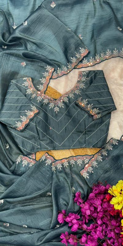 AC COCKTAIL Teal Gold Crush Saree Perfect for Wedding, Party, Engagement, Cultural Events, Pongal – . Available at ₹2149 only. Delivery 4-6 Working Day | Designer Sarees, Embroidered Sarees, Sarees, Bollywood Sarees, Creative Sarees, Ethnic Saree, Modern Digital sarees, Party Wear Sarees