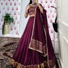 LNB 1747 Wine Pure Chanderi Lehenga Choli Perfect for Wedding, Party, Housewarming, Pongal, Sangeet –. Festive Deal ₹2499. Delivery 4-6 Working Days. | Lehenga, Bollywood Lehenga, Creative Lehenga, Designer Lehenga, Embroidered Lehenga, Party Wear Lehenga