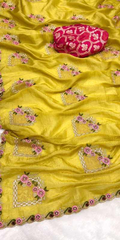 SC 239 Pink Georgette With Lace Work & Lace Border Saree . Wedding, Party, Festive, Events, Exclusive Offer ₹1599. Delivery 4-6 Working Days. Shop now. | Designer Sarees, Embroidered Sarees, Sarees, Bollywood Sarees, Creative Sarees, Ethnic Saree, Modern Digital sarees, Party Wear Sarees