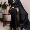 YNF 7908 Black Mass Mello Saree with Zari Work. Wedding, Party, Festive, Events Introductory Price ₹1449. Delivery 4-6 Working Days. Shop now. | Designer Sarees, Embroidered Sarees, Sarees, Bollywood Sarees, Creative Sarees, Ethnic Saree, Modern Digital sarees, Party Wear Sarees