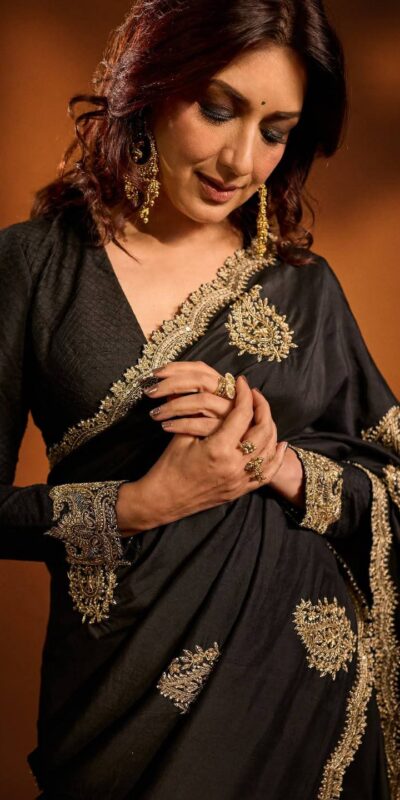 BT 1304 Black Rangoli Crush Silk Saree with Sequins Work & Embroidery Work. Now at just ₹1999. Delivery 4-6 Working Days. Shop now. | Designer Sarees, Embroidered Sarees, Sarees, Bollywood Sarees, Creative Sarees, Ethnic Saree, Modern Digital sarees, Party Wear Sarees