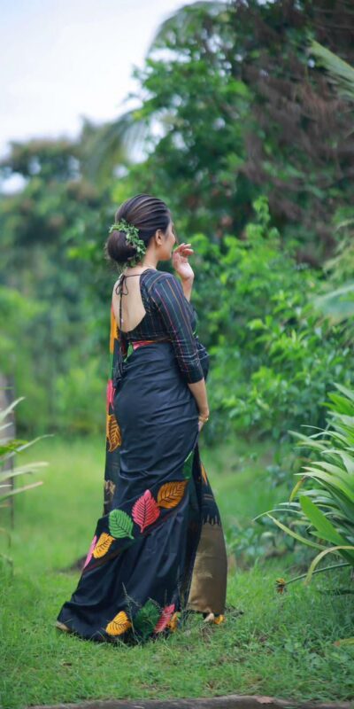 KP 6042 Black Color Soft Lichi Silk Saree with Lace Border & Lace Work. Get it for ₹1399. Delivery 4-6 Working Days. Shop now. | Designer Sarees, Embroidered Sarees, Sarees, Bollywood Sarees, Creative Sarees, Ethnic Saree, Modern Digital sarees, Party Wear Sarees