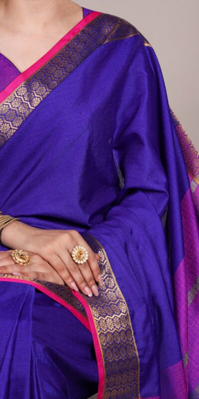 YNF 7408 Blue Color Poly Cotton Saree With Zari Work. Wedding, Party, Festive, Events, Affordable Price ₹1399. Delivery 4-6 Working Days. Shop now. | Designer Sarees, Embroidered Sarees, Sarees, Bollywood Sarees, Creative Sarees, Ethnic Saree, Modern Digital sarees, Party Wear Sarees