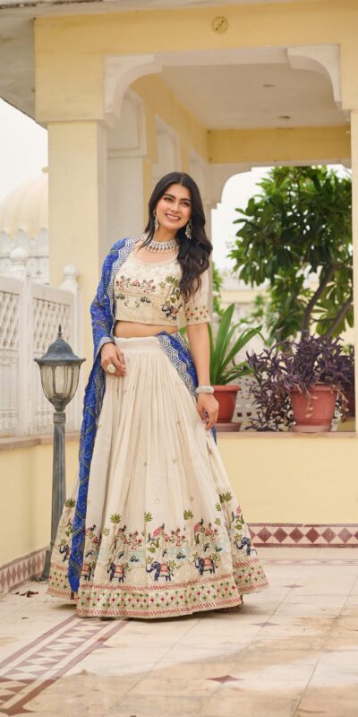 Ram 143 Blue in Color Tissue Silk Embroidery Work Lehenga Choli . Now at just ₹3249. Delivery 4-6 Working Days. Shop now. | Lehenga, Bollywood Lehenga, Creative Lehenga, Designer Lehenga, Embroidered Lehenga, Party Wear Lehenga