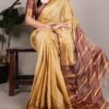 YNF 7408 Cream Color Poly Cotton Saree With Zari Work. Wedding, Party, Festive, Events, Affordable Price ₹1399. Delivery 4-6 Working Days. Shop now. | Designer Sarees, Embroidered Sarees, Sarees, Bollywood Sarees, Creative Sarees, Ethnic Saree, Modern Digital sarees, Party Wear Sarees