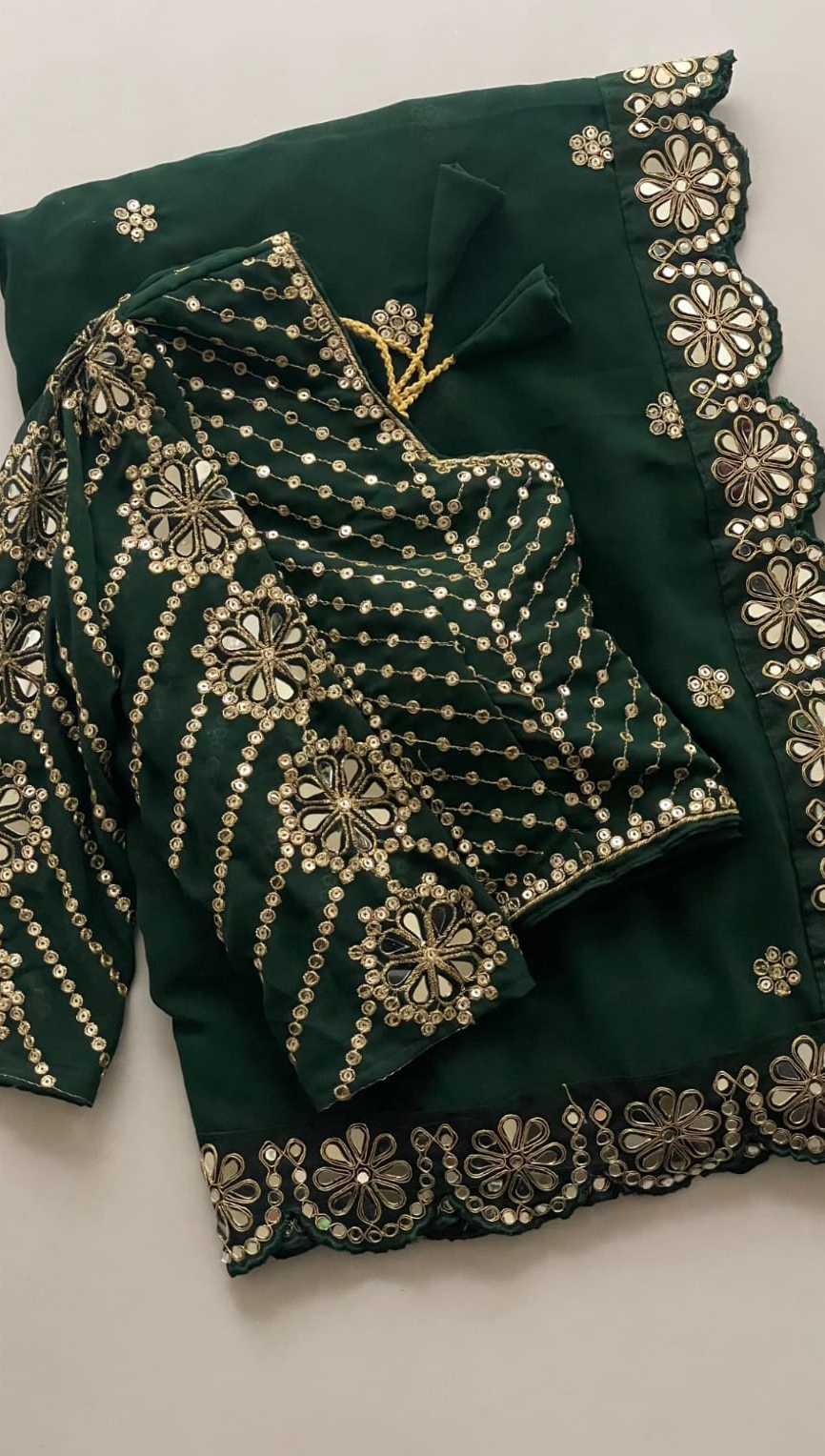 DF 3457 Green Color Georgette Sequence Original Mirror Work Saree Casual, Wedding, Festive, Events . Expected Delivery 4-6 Working Days @2099/- only | Designer Sarees, Embroidered Sarees, Sarees, Bollywood Sarees, Creative Sarees, Ethnic Saree, Modern Digital sarees, Party Wear Sarees