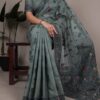 YNF 7415 Grey Poly Cotton Saree Perfect for Wedding, Party, Makar Sankranti, Temple Visit, Sangeet – . Introductory Price ₹1549. Delivery 4-6 Working | Designer Sarees, Embroidered Sarees, Sarees, Bollywood Sarees, Creative Sarees, Ethnic Saree, Modern Digital sarees, Party Wear Sarees