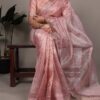 YNF 7402 Light Pink Color Poly Shimmer Saree with Embroidery Work. Wedding, Party, Festive Festive Deal ₹2499. Delivery 4-6 Working Days. Shop now. | Designer Sarees, Embroidered Sarees, Sarees, Bollywood Sarees, Creative Sarees, Ethnic Saree, Modern Digital sarees, Party Wear Sarees