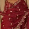 DF 3457 Maroon Color Georgette Sequence Original Mirror Work Saree Casual, Wedding, Festive, Events . Expected Delivery  4-6 Working Days @2099/- only                                                                                | Designer Sarees, Embroidered Sarees, Sarees, Bollywood Sarees, Creative Sarees, Ethnic Saree, Modern Digital sarees, Party Wear Sarees