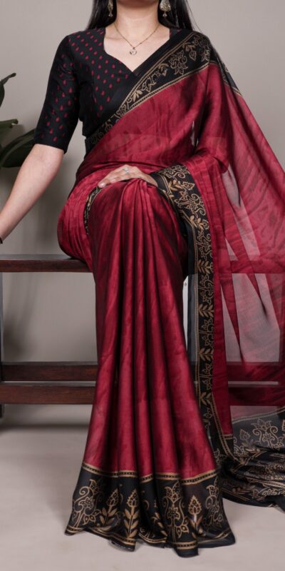 YNF 7103 Maroon Rangoli Silk Saree Perfect for Wedding, Party, Karwa Chauth, Makar Sankranti, Baisakhi – . Available at ₹1449 only. Delivery 4-6 Work | Designer Sarees, Embroidered Sarees, Sarees, Bollywood Sarees, Creative Sarees, Ethnic Saree, Modern Digital sarees, Party Wear Sarees