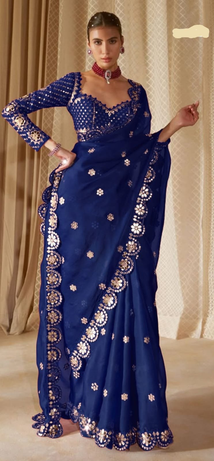 DF 3457 Navy Blue Color Georgette Sequence Original Mirror Work Saree Casual, Wedding, Festive, Events . Expected Delivery 4-6 Working Days @2099/- only | Designer Sarees, Embroidered Sarees, Sarees, Bollywood Sarees, Creative Sarees, Ethnic Saree, Modern Digital sarees, Party Wear Sarees