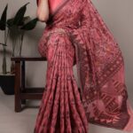 YNF 7414 Peach Poly Cotton Saree Thread Weaving Work Designer Work. Get it for ₹1549. Delivery 4-6 Working Days. Shop now. | Designer Sarees, Embroidered Sarees, Sarees, Bollywood Sarees, Creative Sarees, Ethnic Saree, Modern Digital sarees, Party Wear Sarees