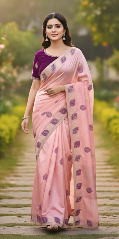 SC 1005 Peach in Soft fandy Silk Embroidery Work & Lace Work Saree . Available at ₹2499 only. Delivery 4-6 Working Days. Shop now. | Designer Sarees, Embroidered Sarees, Sarees, Bollywood Sarees, Creative Sarees, Ethnic Saree, Modern Digital sarees, Party Wear Sarees