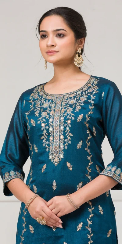 FC 2102 Peacock Blue Blooming Vichitra Salwar Suit with Embroidery Work. Festive Deal ₹2549. Delivery 4-6 Working Days. Shop now. | Jump Suits, Tops & Bottoms, Track Suits, Salwar suit, Casual Suits, Creative suits, Designer Suits, Palazzo Suits, Party Wear Suits, Patiala Suits, Straight Suits, Trendy Wear