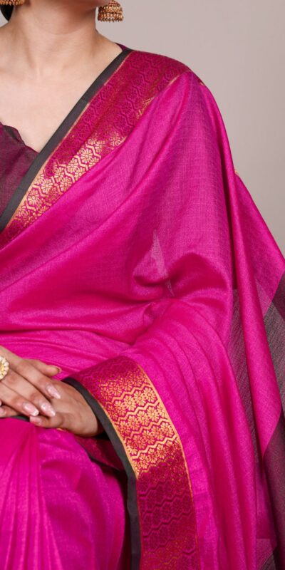 YNF 7408 Pink Color Poly Cotton Saree With Zari Work. Wedding, Party, Festive, Events, Affordable Price ₹1399. Delivery 4-6 Working Days. Shop now. | Designer Sarees, Embroidered Sarees, Sarees, Bollywood Sarees, Creative Sarees, Ethnic Saree, Modern Digital sarees, Party Wear Sarees