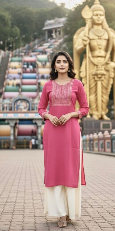 INLI Batu Caves Pink Rayon Kurti Perfect for Wedding, Party, Diwali, Anniversary, Family Gatherings – . Introductory Price ₹1499. Delivery 4-6 Workin | Kurti, Bollywood Kurti, Creative Kurtis, Designer Kurti, Party Wear Kurti, Selfie Kurti