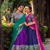 Purple Aastha Silk Lace Zari Work Lehenga Choli
