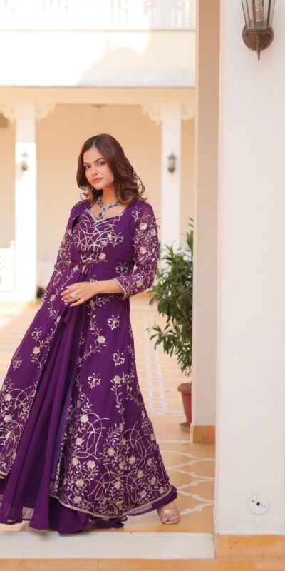 Ram 073 Purple Color Fox Georgette Lehenga Choli with Embroidery Work. Festive Deal ₹2149. Delivery 4-6 Working Days. Shop now. | Lehenga, Bollywood Lehenga, Creative Lehenga, Designer Lehenga, Embroidered Lehenga, Party Wear Lehenga