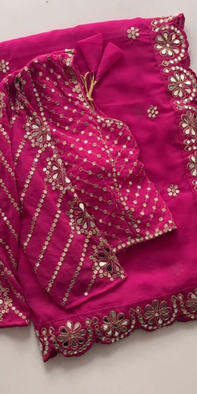DF 3457 Rani Pink Color Georgette Sequence Original Mirror Work Saree Casual, Wedding, Festive, Events . Expected Delivery  4-6 Working Days @2099/- only                                                                                | Designer Sarees, Embroidered Sarees, Sarees, Bollywood Sarees, Creative Sarees, Ethnic Saree, Modern Digital sarees, Party Wear Sarees