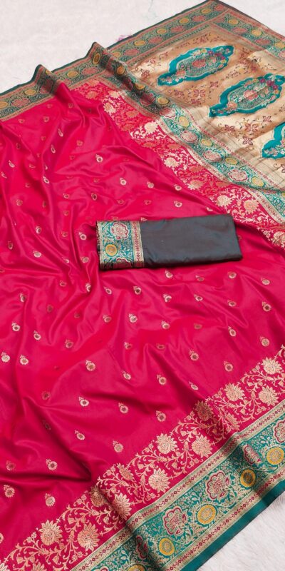 MB 3315 Red Color Banarasi Silk Gold Zari Border Saree . Wedding, Party, Festive, Available at ₹2049 only. Delivery 4-6 Working Days. Shop now. | Designer Sarees, Designer Sarees, Embroidered Sarees, Sarees, Bollywood Sarees, Creative Sarees, Designer Sarees, Embroidered Sarees, Ethnic Saree, Modern Digital sarees, Party Wear Sarees