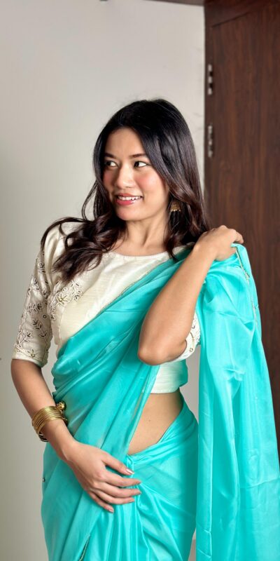 AC CHERRY Sky Blue Soft Organza With Handwork Saree Wedding, Party, Festive, Events Affordable Price ₹2099. Delivery 4-6 Working Days. Shop now. | Designer Sarees, Embroidered Sarees, Sarees, Bollywood Sarees, Creative Sarees, Ethnic Saree, Modern Digital sarees, Party Wear Sarees